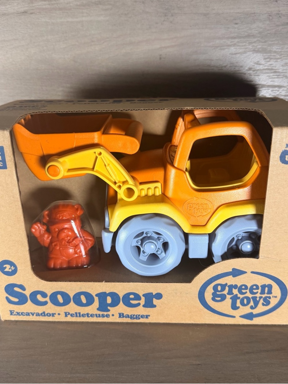Scooper Excavator Toy - Orange, Yellow & Light Blue